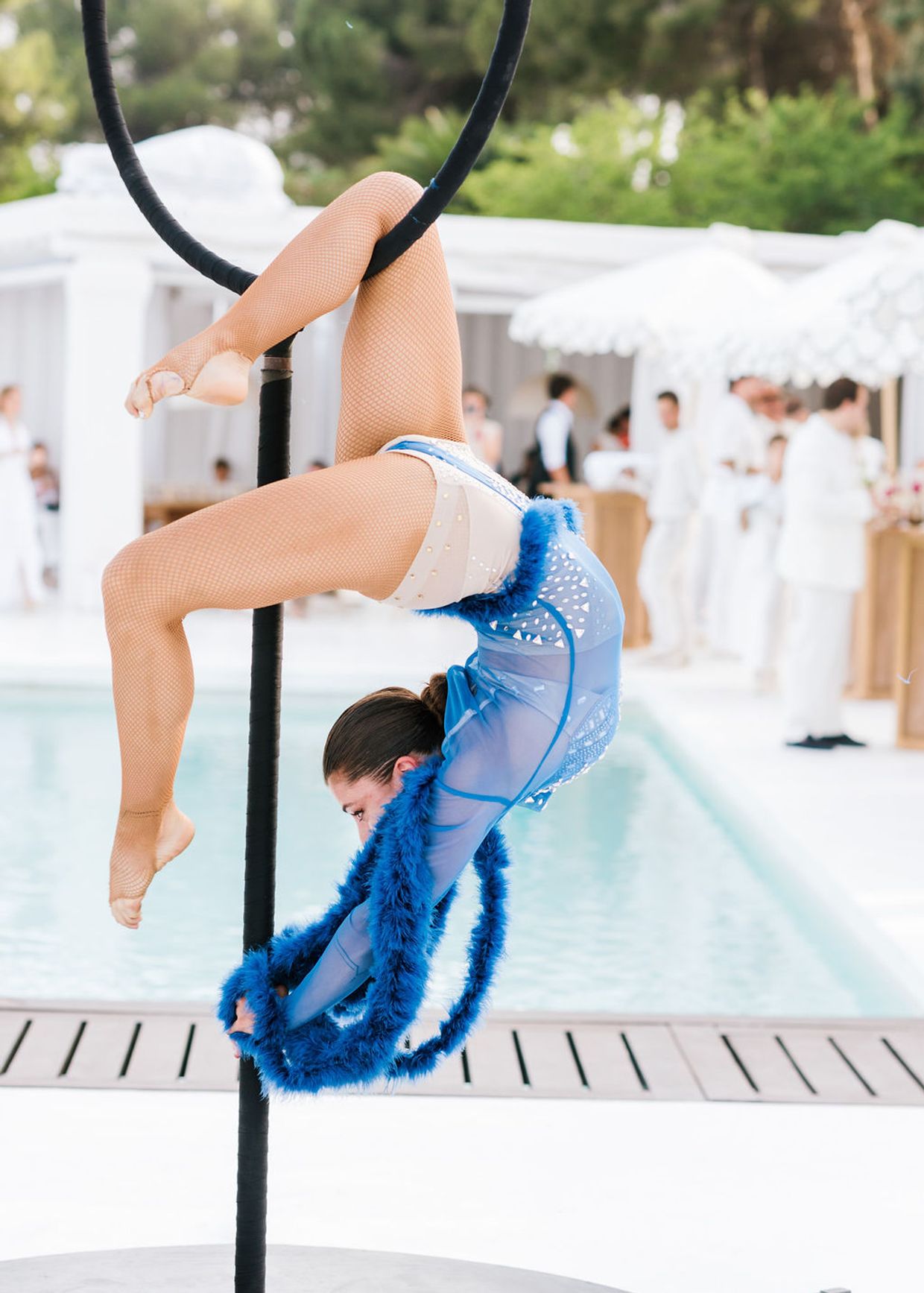 performer at Ibiza wedding