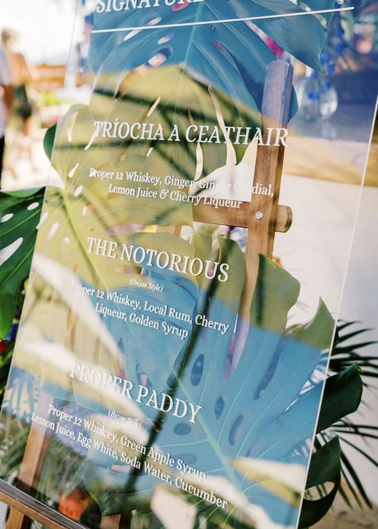 cocktail menu