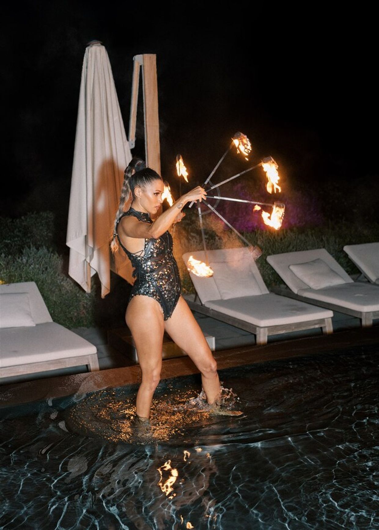 fire dancer girl