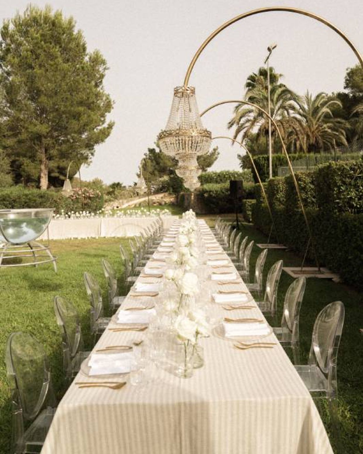 Ibiza event villa tables