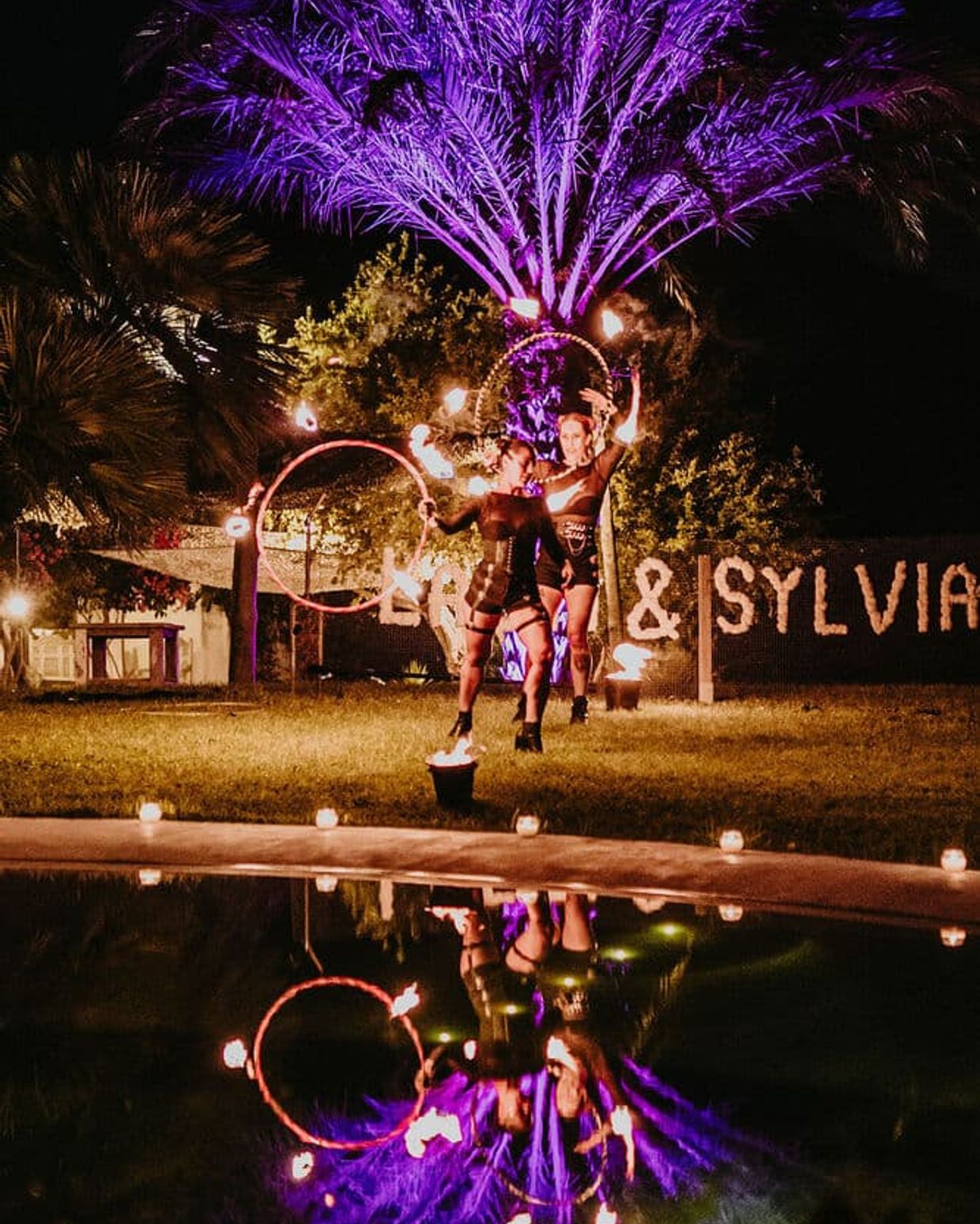 fire dancers Ibiza