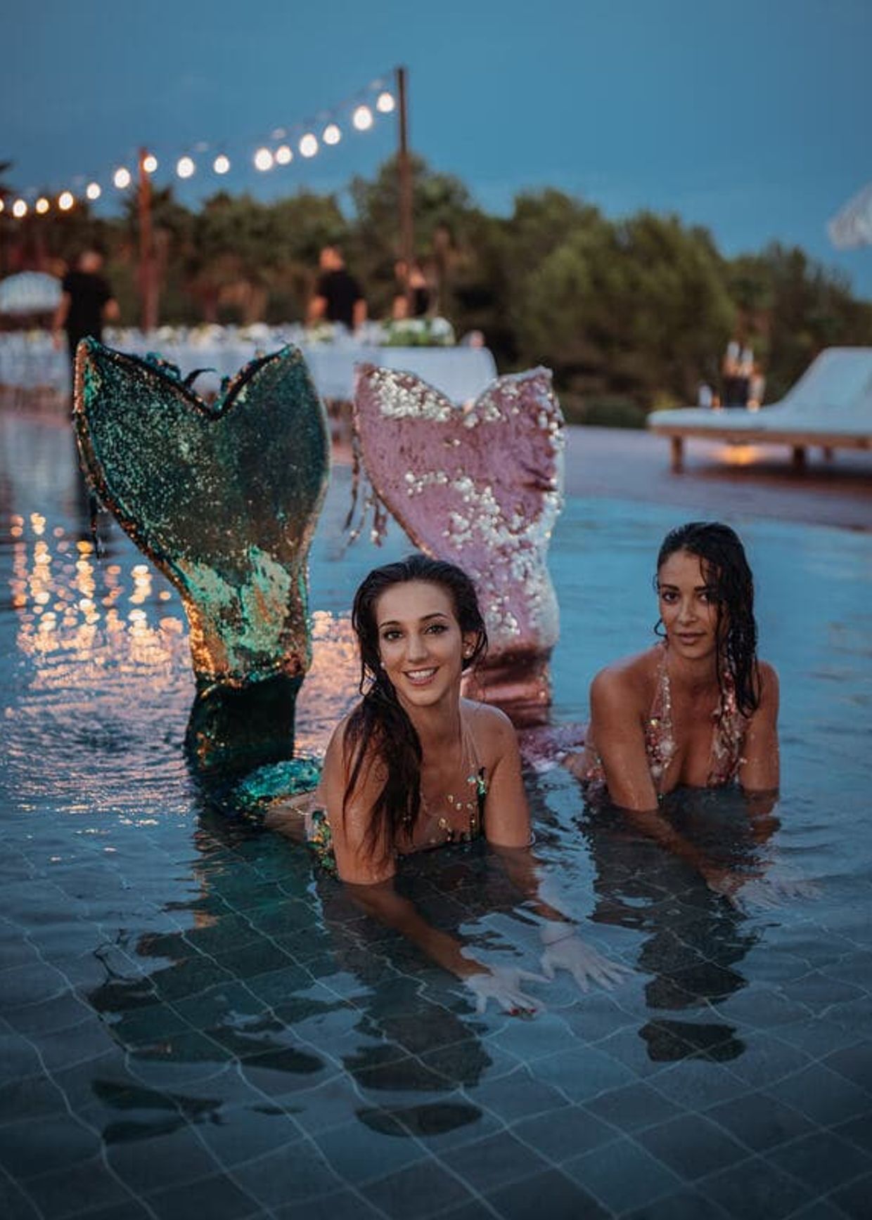 mermaids in pool ibiza