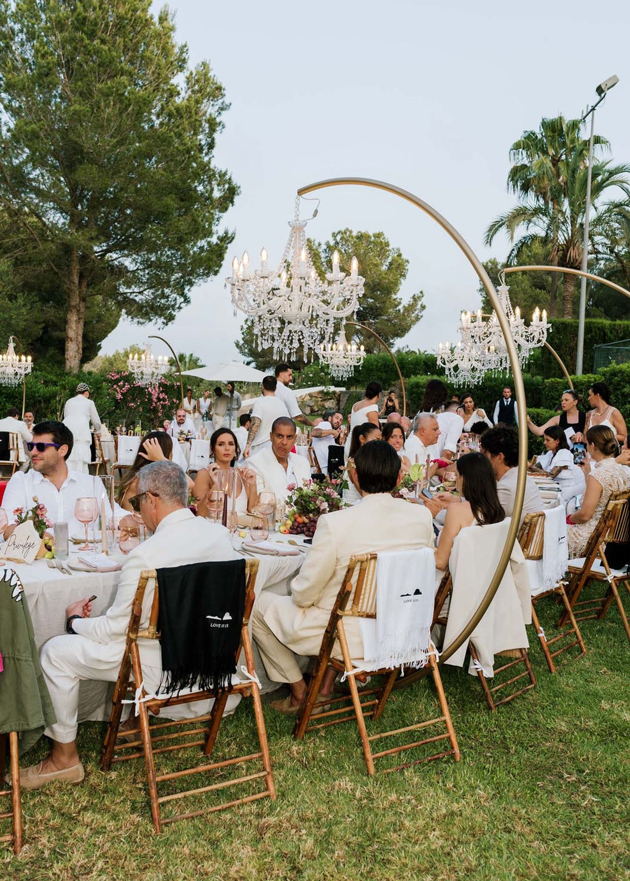 Wedding guests dinner Ibiza