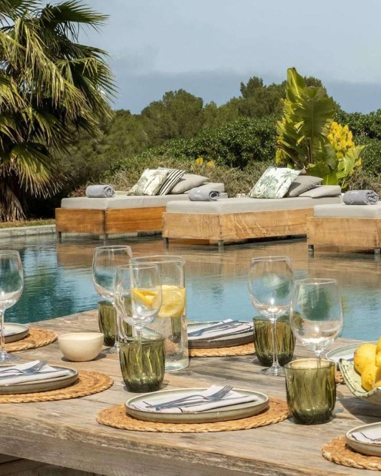 Ibiza private event villa table dinner