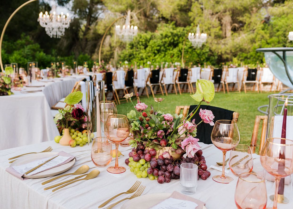 colourful Ibiza wedding table