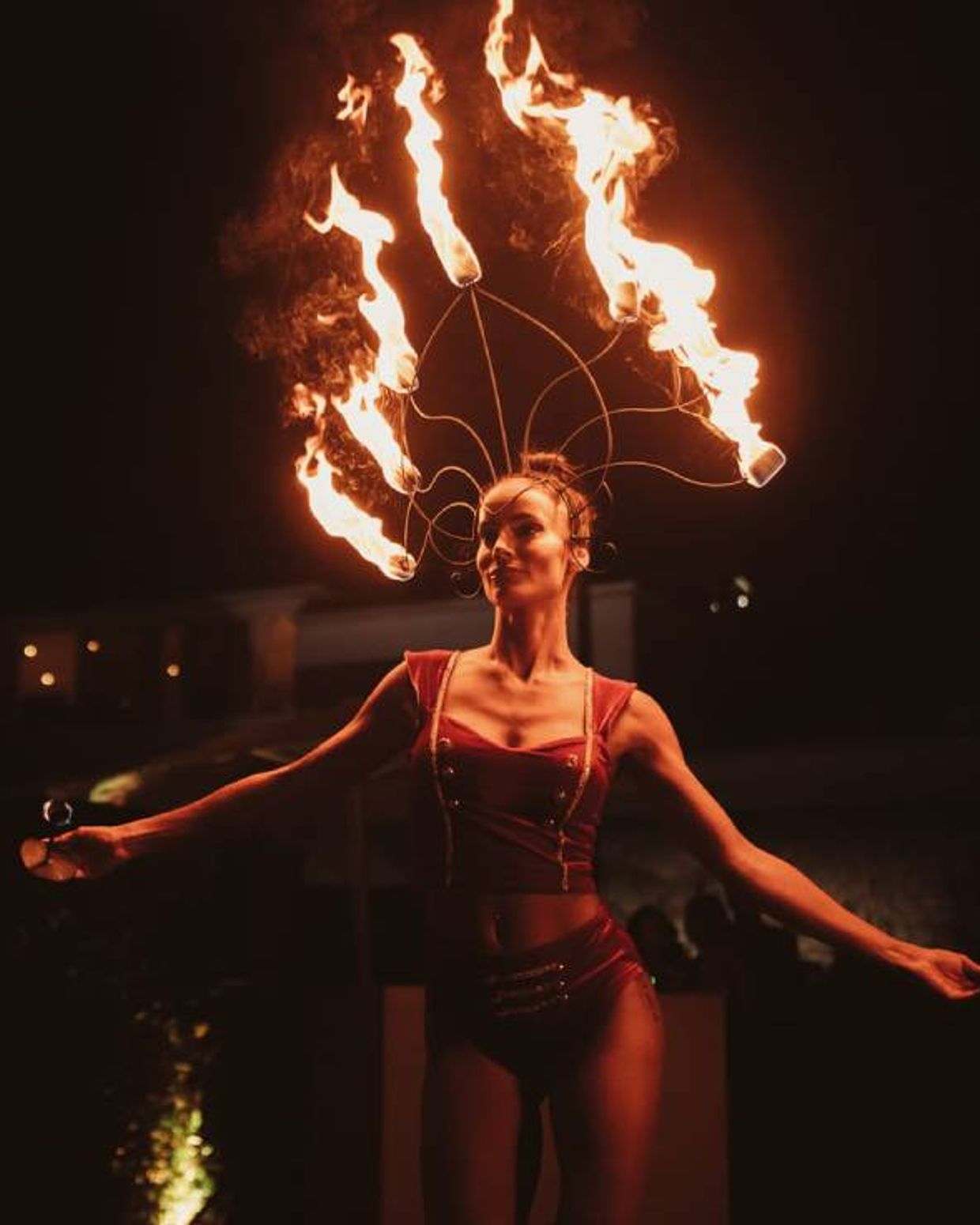 Ibiza private event fire show